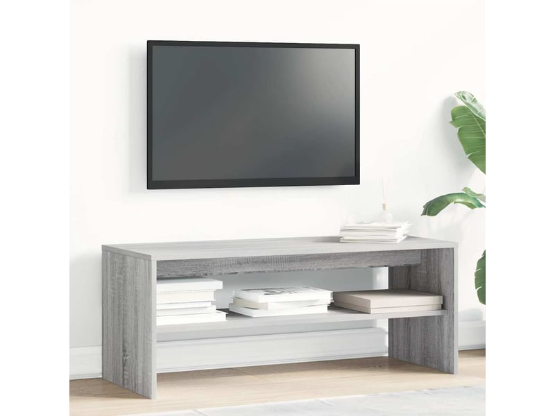  Meuble tv - banc tv - meuble de rangement sonoma gris 100x40x40 cm bois d'ingénierie  - Conforama C