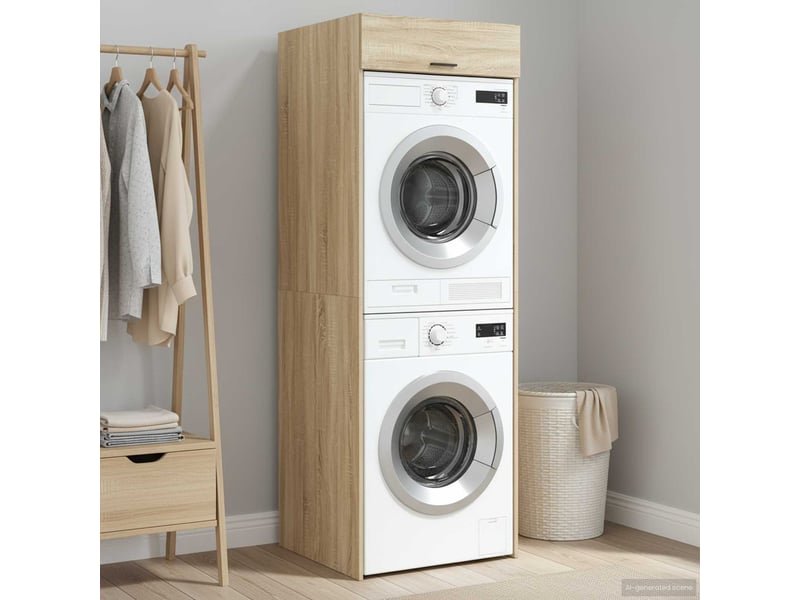  Armoire pour machine à laver sonoma 67,5x68x200 cm  - Conforama B