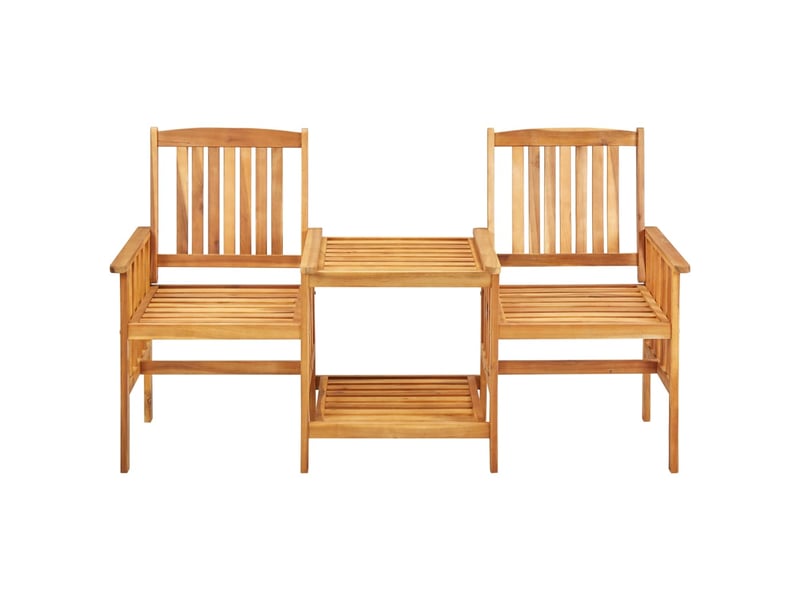  Chaises de jardin avec table à thé et coussins acacia solide cf30797  - Conforama C