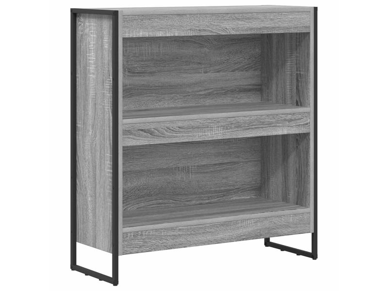  Bibliothèque, armoire à livres 80 x 30 x 86,5 cm bois d'ingénierie gris sonoma  - Conforama A