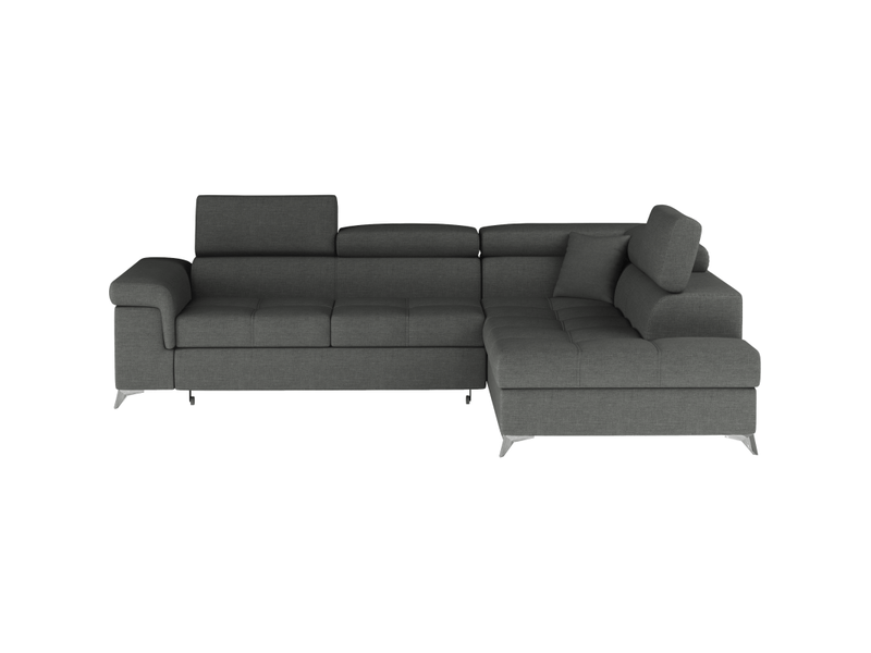  Canapé d'angle convertible palazzo 4 places gris foncé – angle droit avec 1 coussin  - Conforama A