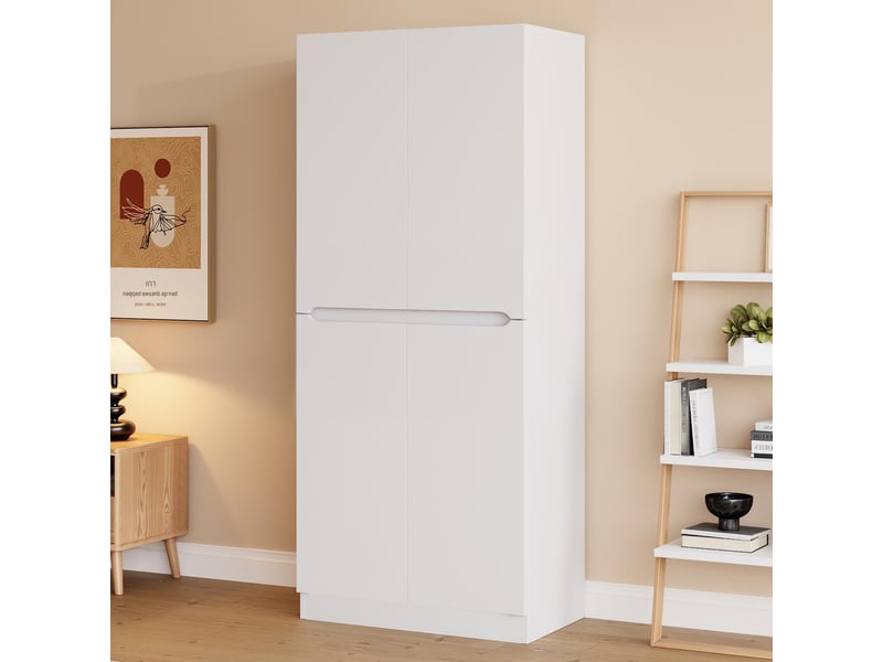 Armoire penderie 2 portes avec compartiments de rangement 70 x 40 x 170 cm LDB00428AAK - Conforama D