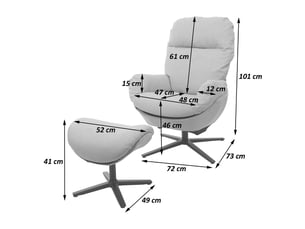 Fauteuil relax manuel   Tissu rouge