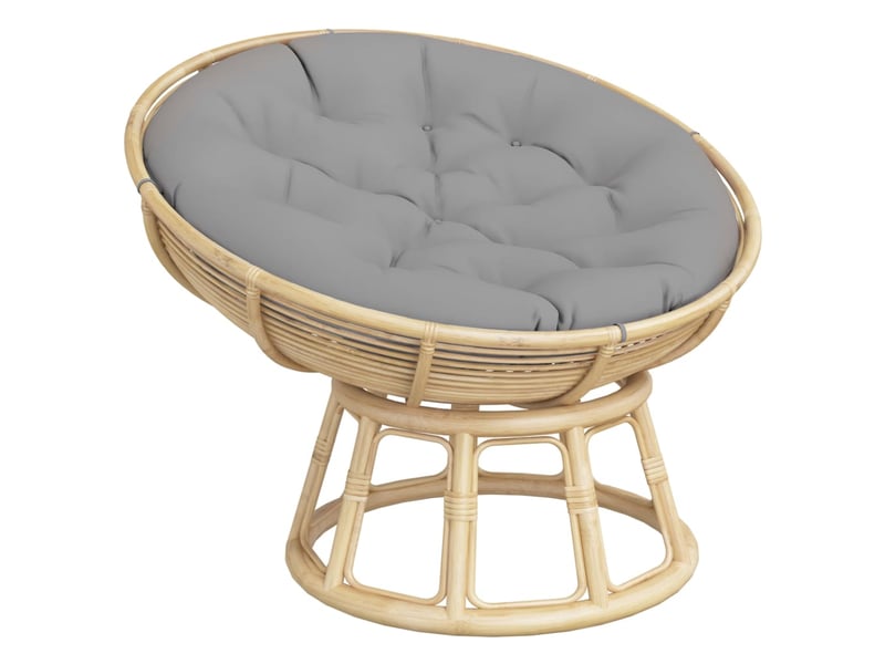  Coussin rond, coussin d'assise gris ø 100 x11 cm tissu oxford cf56612  - Conforama C