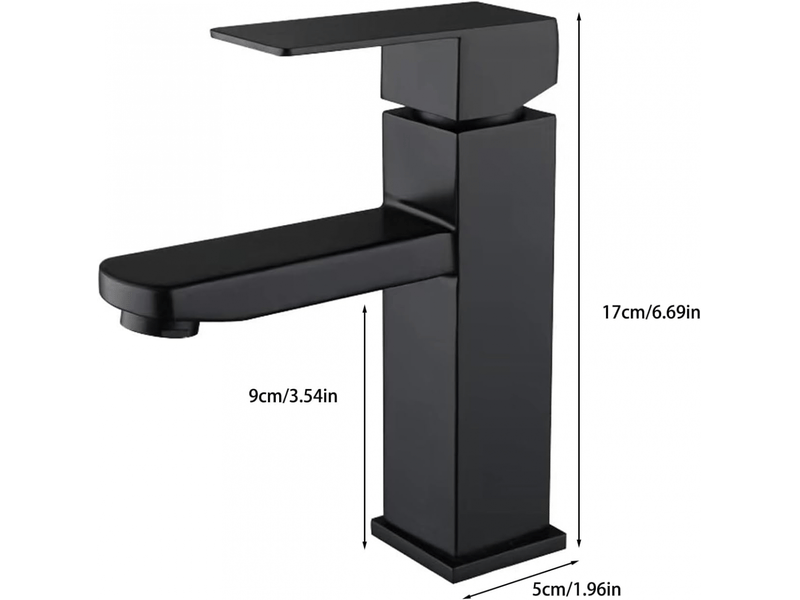  Robinet de salle de bain noir, robinet d'eau chaude et froide, robinet de salle de bain, robinet de salle de bain, robinet d'évier  - Conforama B