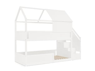 Lit superposé 2x80x200 cm <strong>OKMYHOME</strong>  <strong></strong> coloris blanc