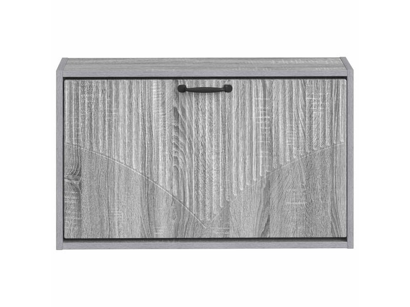  Meuble à chaussures mural, armoire à chaussures hoorn 71x17x43 cm sonoma gris  - Conforama D