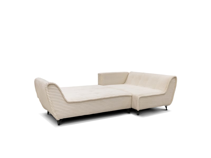 Canapé taormina - velours côt. Beige - angle d - convert. - 4 pl 3CA59.AM.4AC.D.02 - Conforama D