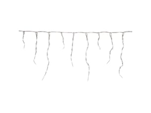 Rideau lumineux stalactite d'extérieur 2 m 120 led blanc froid à effets avec minuteur sur secteur