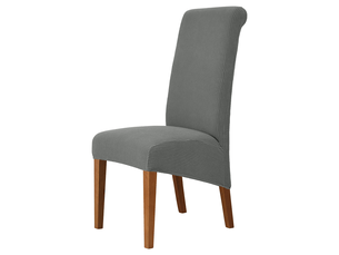 Lot de 4 housses de chaises de salle à manger, housses élastiques, adaptées à la décoration de réceptions de mariage gris, lot de 4 pièces