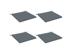 Lot de 4 coussins de siège, coussins d'assise soest 100 % polyester bleu cf60345
