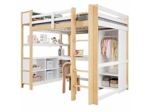 Lit mezzanine 140x200 cm <strong>MODENUIT </strong> <strong></strong> coloris bicolore
