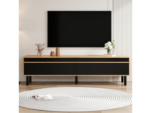 Meuble tv coloris noir 170 cm   
