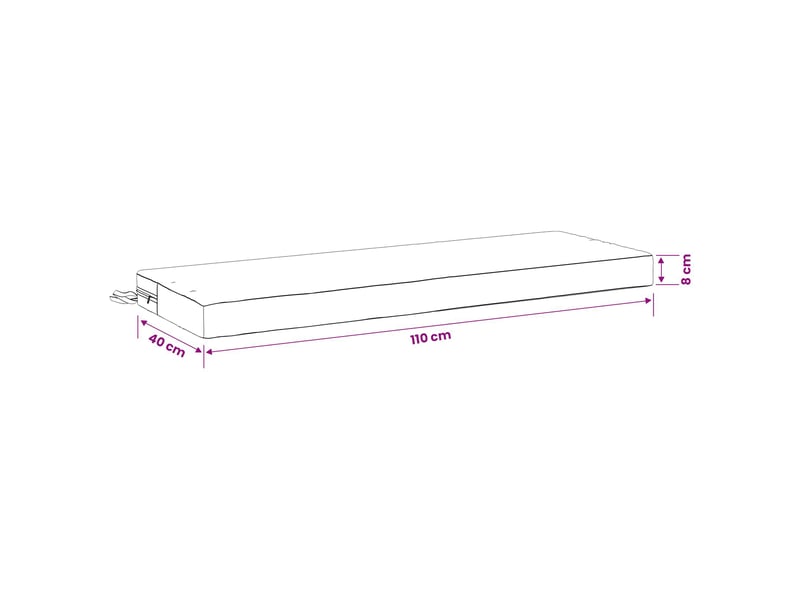  Lot de 2 coussins de banc, coussins d'assise soest 100 % polyester taupe cf57454  - Conforama E