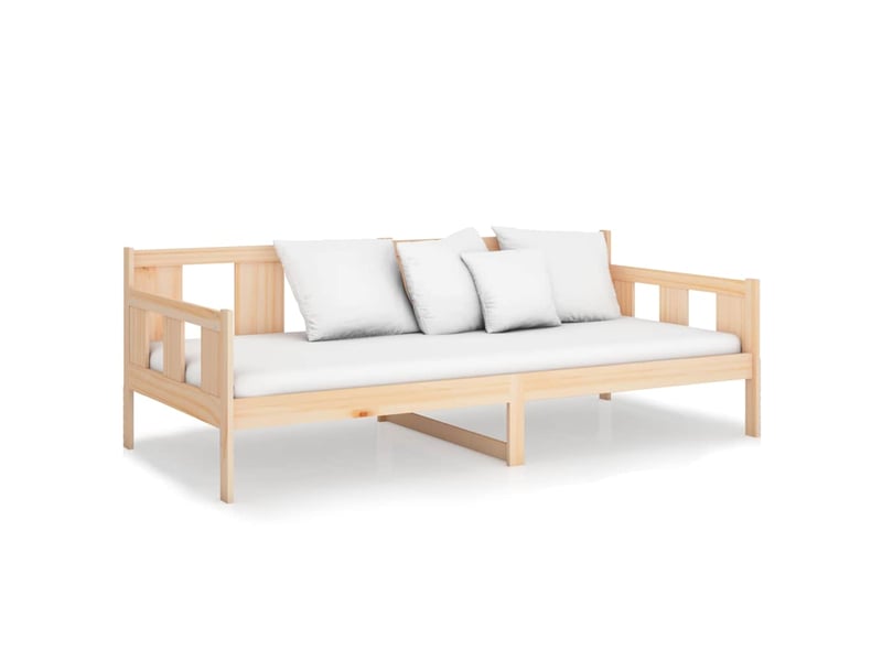 Lit simple- lit adulte - lit de jour sans matelas bois de pin massif 90x190 cm - Conforama D