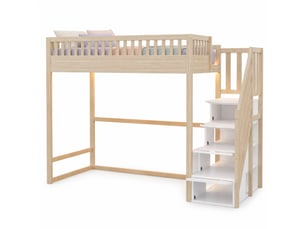 Lit mezzanine 90x200 cm coloris bicolore