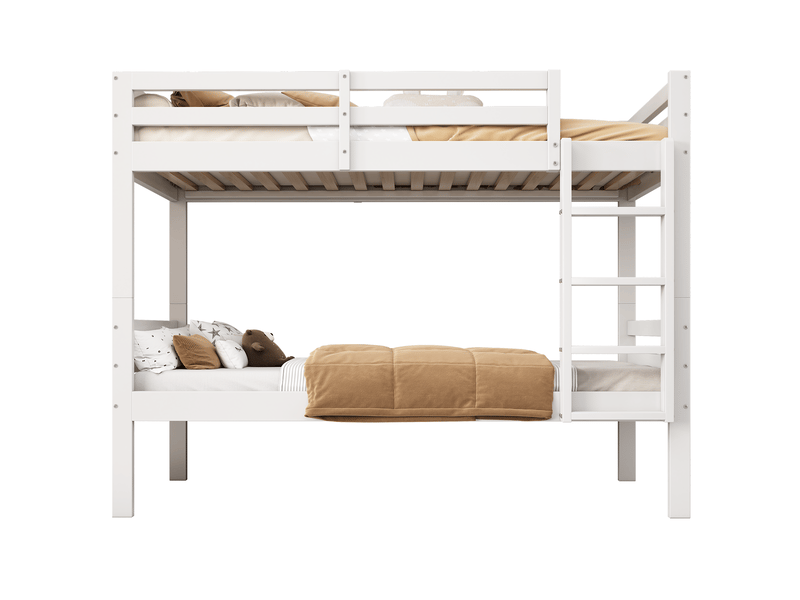 Lit superposé 90x200cm coloris blanc lit enfant blanc - Conforama A