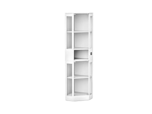Vitrine coloris blanc 5 étagère(s) KORFEE - 22 cmx57 cm