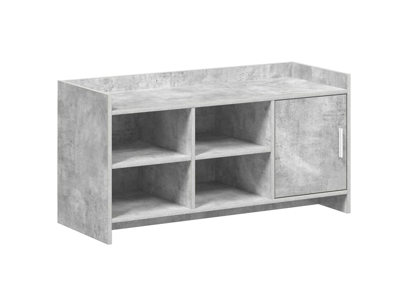  Meuble à chaussure, cabinet à chaussures avec porte gris béton 100x39,5x51 cm  - Conforama A