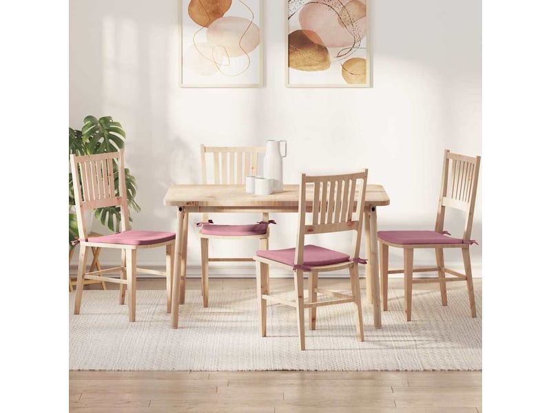 Lot de 4 coussins de siège, coussins décoratifs velours rose 40 x 40 x 3 cm cf60042 - Conforama B