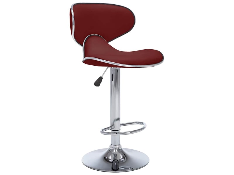  Lot de 2 tabouret de bar, chaise de bar rouge bordeaux similicuir shl24052  - Conforama C