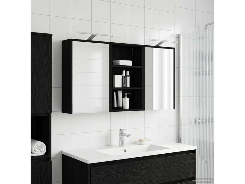  Ensemble de meubles de salle de bain 3 pcs 126x16x62.5 cm shl3466  - Conforama B