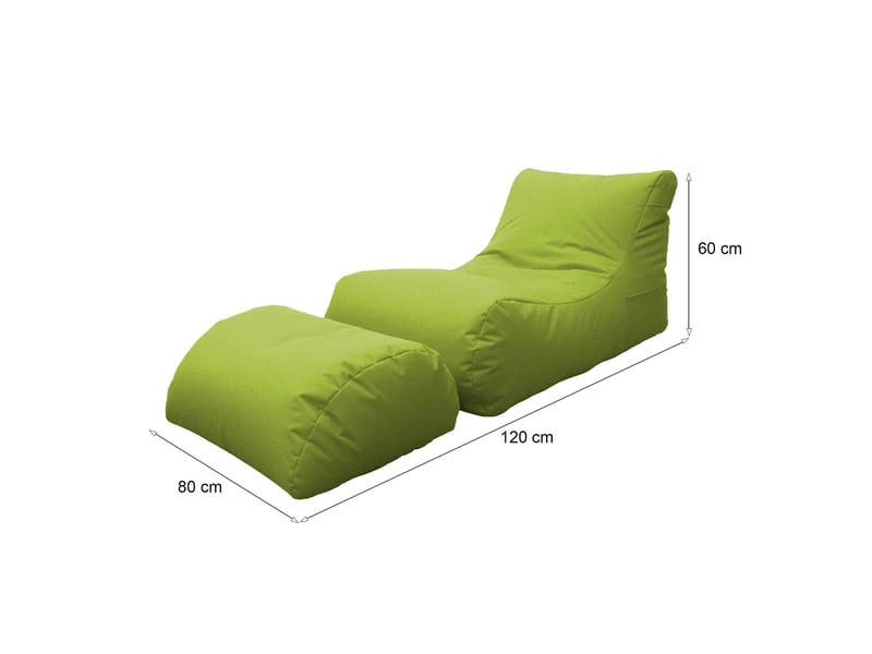 Pouf alton, forme sac, 120x80x60h cm vert Alton - Conforama C