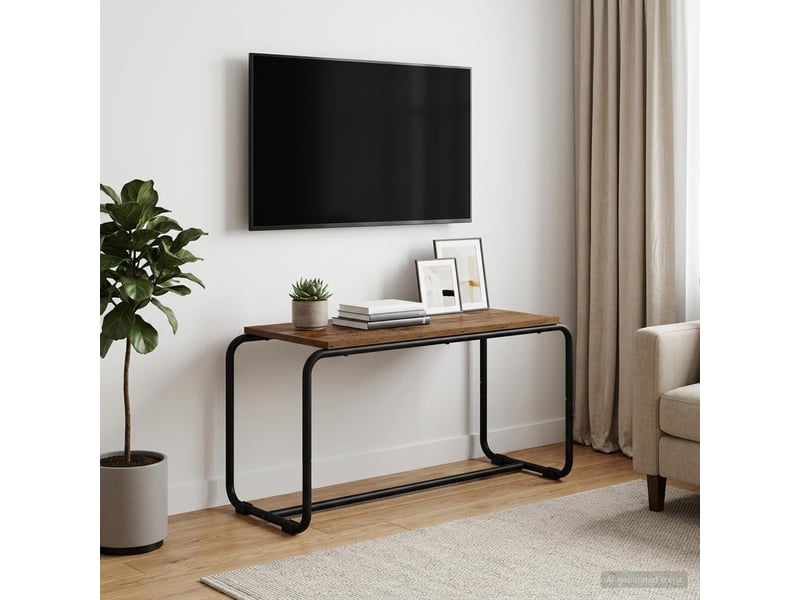  Meuble tv moderne, banc tv 80x35,5x42 cm bois ancien bois d'ingénierie  - Conforama B