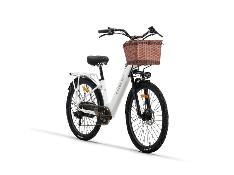  Vélo électrique de ville cysum x-city, 250 w, batterie 48 v 10.4 ah, blanc X-City - Conforama D