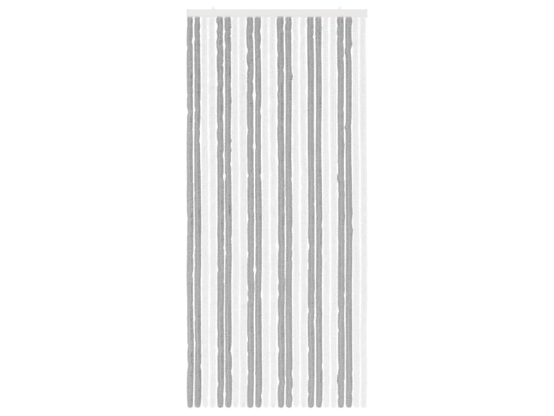  Rideau anti-insectes, moustiquaire en chenille gris et blanc 100 x 220 cm cf43451  - Conforama C