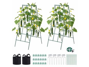 Vevor treillis à concombres jardin plante grimpante forme a 4 grilles 117x46 cm
