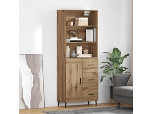 Buffet - haut armoire 2 pc chêne artisanal 69,5 x 32,5 x 180 cm