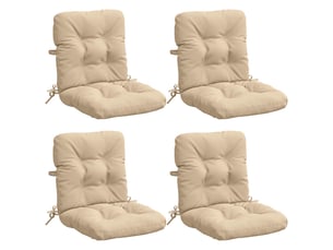 Lot de 4 coussins de chaise à dossier haut vianen cf59342