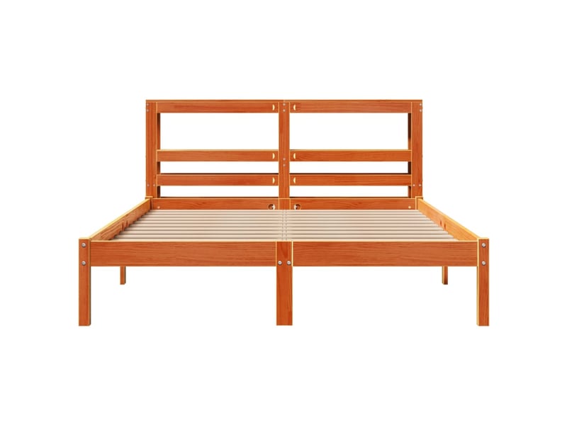  Lit double- lit adulte -  cadre de lit et tête de lit sans matelas  marron 120x190 cm  - Conforama C