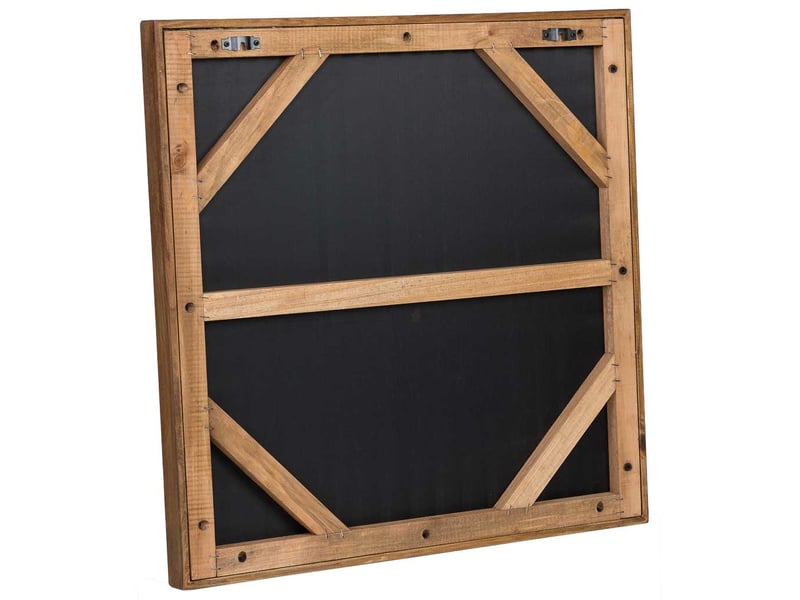  Tableau en bois recyclé fait main relief rouge et blanc 62x4x62 cm h  - Conforama D