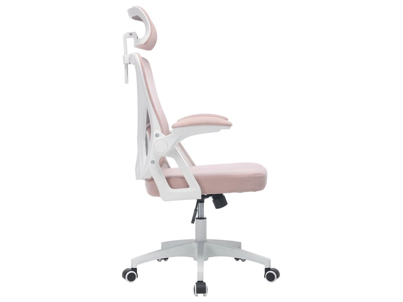  Fauteuil de bureau en maille avec têtière rose 58 x 65 x 108 cm W3750P450840 - Conforama B
