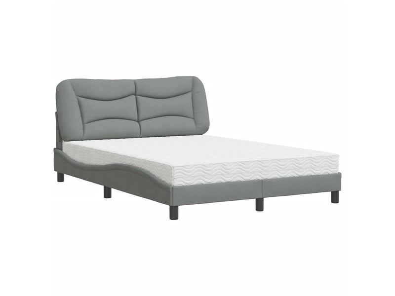  Lit avec matelas hvar gris clair 120x200 cm tissu  - Conforama B