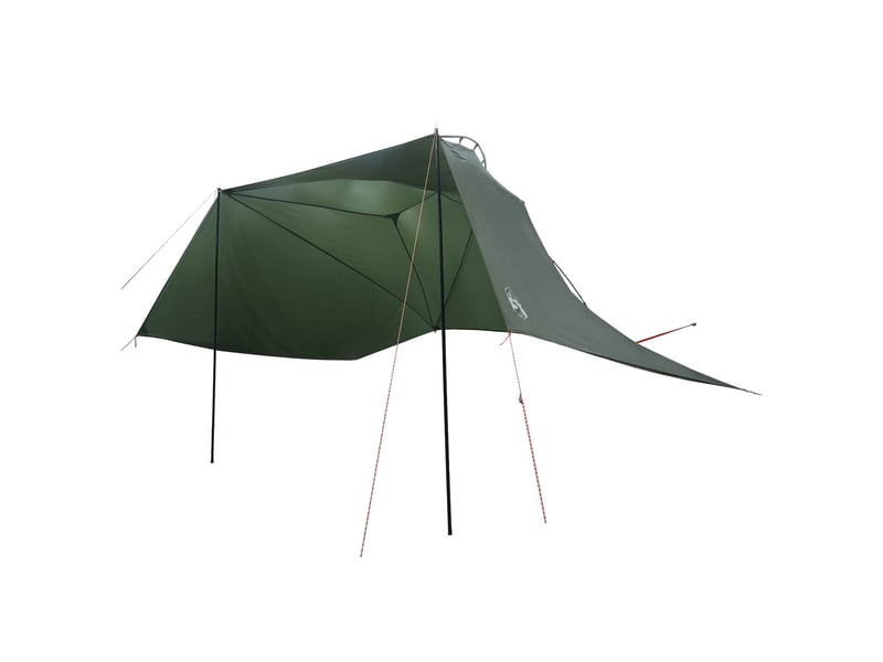Tente voiture pour camping vert armée 350x250 cm polyester et acier - Conforama C