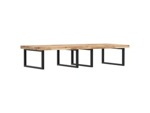 Étagère de vasque murale acier et bois massif d'acacia shl5393