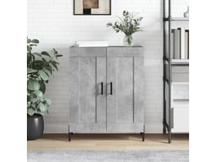 Buffet - bahut - meuble de rangement gris béton 69,5x34x90 cm bois d'ingénierie