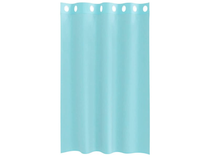  Lot de 2 rideaux en voile, voilages avec œillets turquoise cf44425  - Conforama D