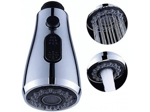 Waterdrops douchette rétractable evier robinet cuisine avec bouton stop 2 types de jet pro tête universelle pour mitigeur wc robinet salle de bain