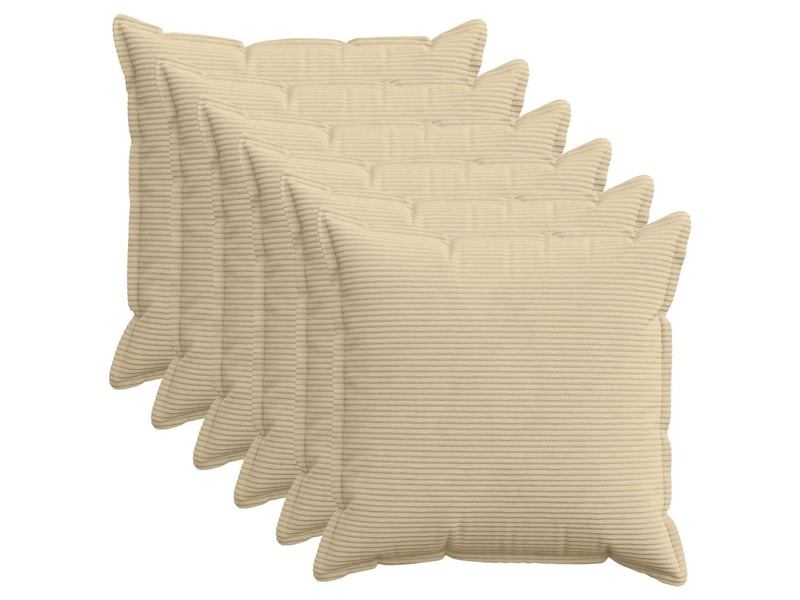  Lot de 6 housses de coussin houten gris vert clair 60 x 60 cm cf49835  - Conforama B