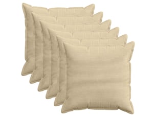 Lot de 6 housses de coussin houten gris vert clair 60 x 60 cm cf49835