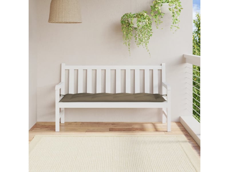  Coussin de banc de jardin, coussin d'assise taupe mélangé 150x50x7 cm tissu cf52839  - Conforama C