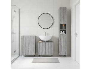 Ensemble de meuble de salle de bain 3 pièces zwolle sonoma gris cf63552