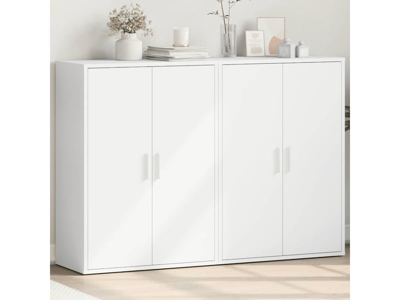  Buffets 2 pcs - bahut - meuble de rangement blanc 60x31x84 cm bois d'ingénierie  - Conforama B
