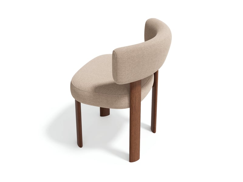  Lot de 2 chaises en velours chenillé beige foncé rich SC47VCBF - Conforama D