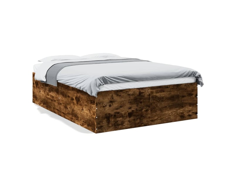  Lit double- lit adulte -  cadre de lit sans matelas chêne fumé 120x190 cm  - Conforama A