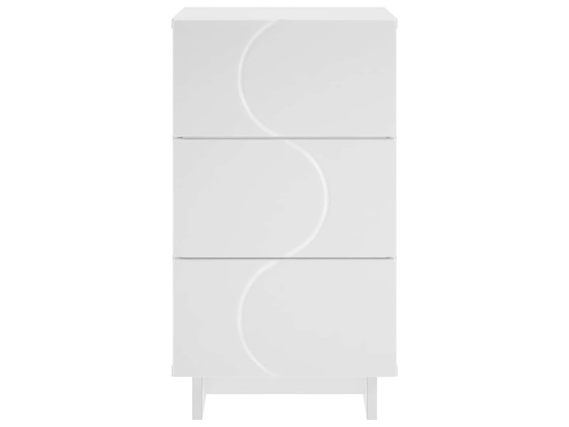  Table de chevet - cabinet de chevet - table de nuit 2 pièces blanc 33,5 x 34,5 x 60 cm  - Conforama C